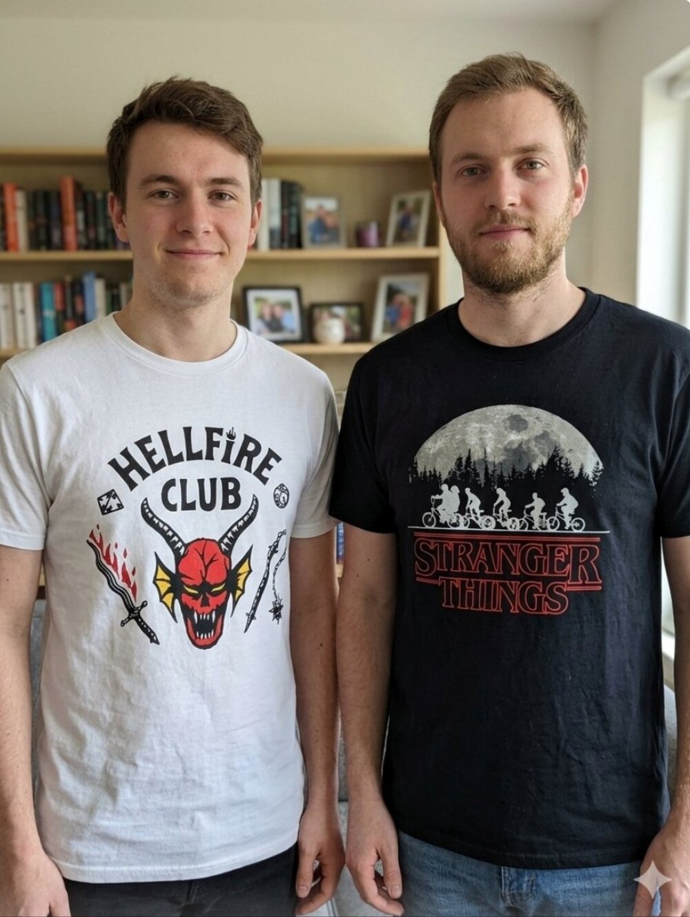 L👹Stranger Things Iconic Graphic Lot of 2 T-shirts Tees Unisex Black and White